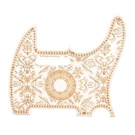 Acoustic Guitar Pickguard PVC Durable Electric Guitar Anti Scratch for TL Guard Plate GQ233 White Carved