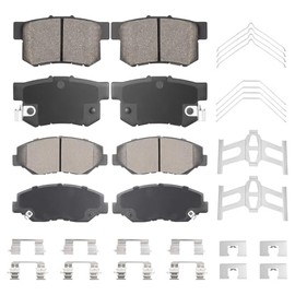 Juego de pastillas de freno de cerámica delantera y trasera para Honda CRV 2002-2004, Element 2003-2011, 8 piezas