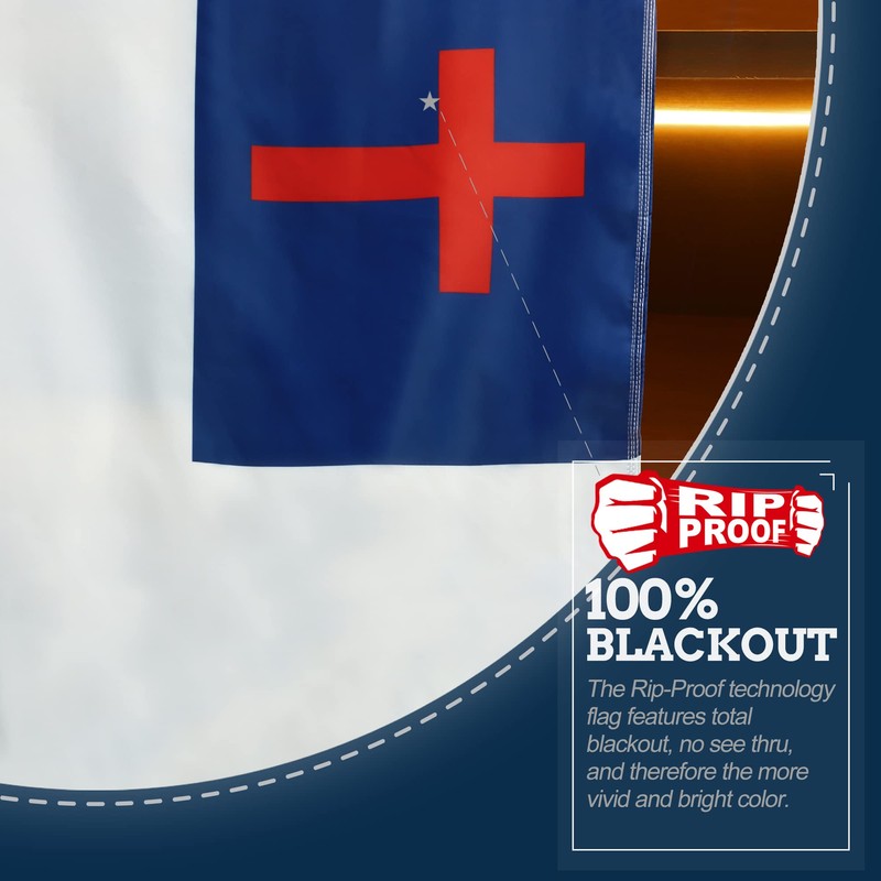 Anley Rip-Proof Double Sided 3-Ply Christian Flag 3x5 Foot -