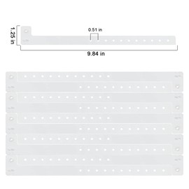 Wristall White Plastic Wristbands-500 Pack Colored Identification Wristbands for Events, Waterproof Lightweight Security Vinyl Wristbands for Party Concert Club Festival Entrance Admission