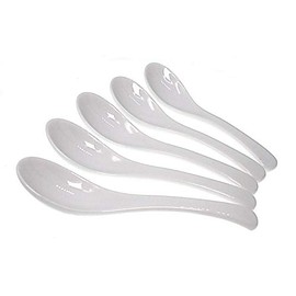 ACSWEBSHOP Original Smooth Spoon, Astragalus, White, Set of 5, Made in Japan