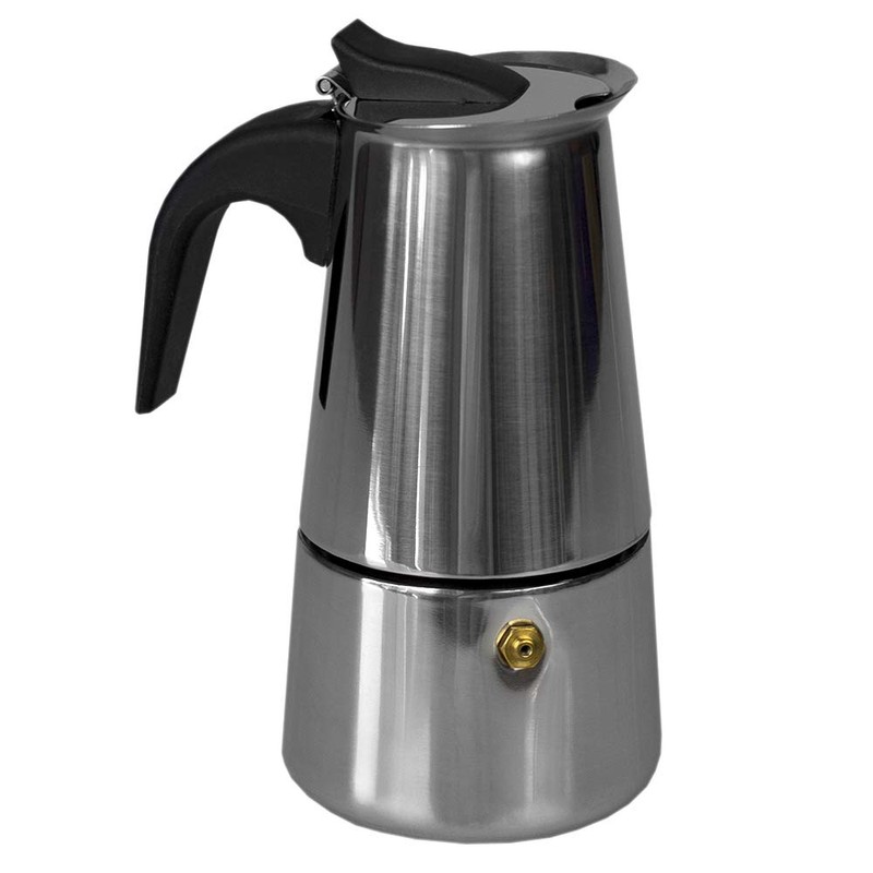 Home Basics Stainless Steel Stove Top Espresso Coffee Maker (Silver)