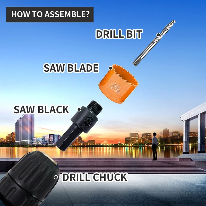 LAIWEI Hole Saw 28 mm for Drilling Holes in Wood,