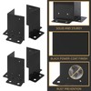 Cskunxia 8Pcs Anchor Base, Black Powder-Coated Brackets, Heavy Duty Wood
