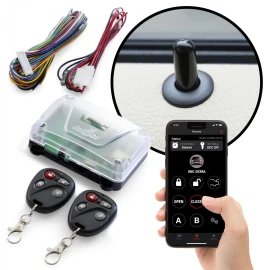 AutoLöc Power Accessories Autoloc 6 Channel Remote Control Keyless Entry System 2 Key Fob Lock Unlock Door