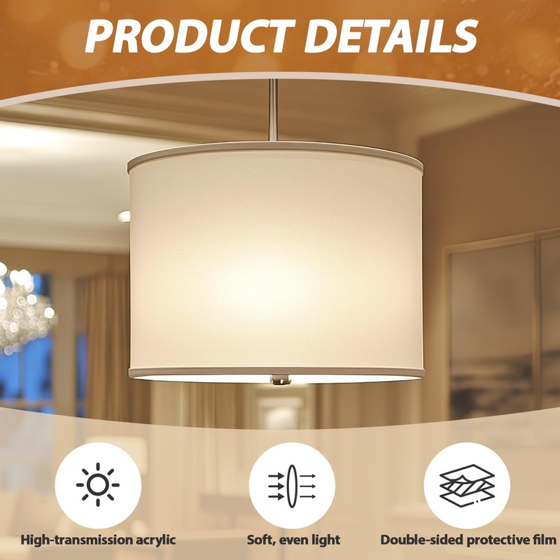 Retisee 2 Pcs Round Lamp Shade Diffuser 11.5" Diameter with
