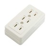 Maxar Electric Triple Outlet for Electrical Installations, White, 1 Piece