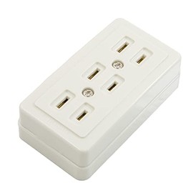 Maxar Electric Triple Outlet for Electrical Installations, White, 1 Piece