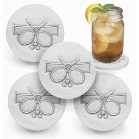Tennis Court Absorbent Drink Coasters set of 4