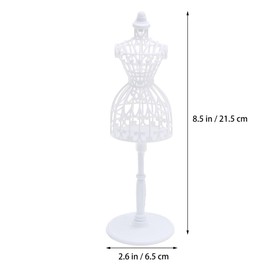Milisten 15pcs Mini Doll Dress Form Clothes Gown Display Support Holder Toy for Dollhouse Doll Dresses Decoration