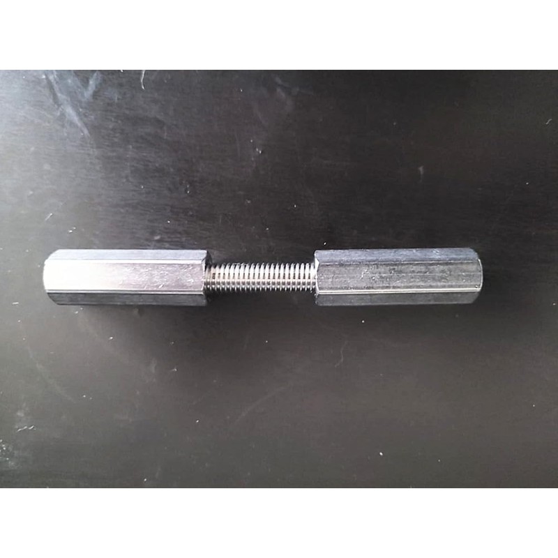 Juvielich 6Pcs M5 x 0.8-Pitch 30mm Length Metric Hex Coupling