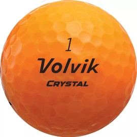 Volvik Golf Crystal Golf Balls - Crystal Orange - 3 Ball Sleeve