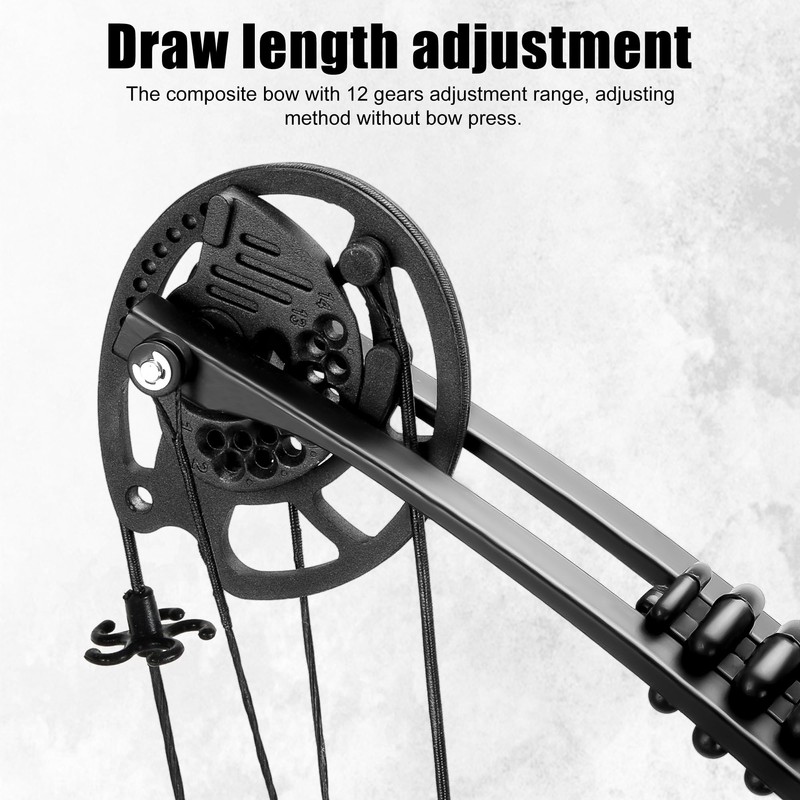 SERfawnCH Compound Bow Set Stealth Series, Full Black Design for