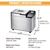 Briskind Bread Maker Machine with Ceramic Nonstick Pan, 19 Menus,