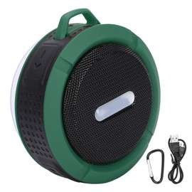 ciciglow Bluetooth Speaker, Mini C6 Bluetooth Speaker with Suction Cup Carabiner Waterproof Mini Subwoofer for Outdoor Sports(green)