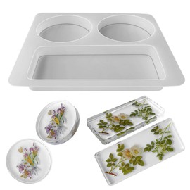 Coaster Resin Mold Deep Silicone Coaster Mold Round Deep Coaster Mold Deep Rectangle Coaster Mold Resin Casting Mold Craft Supplies 3D Mold Silicone Mold for Resin Casting Mold