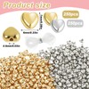 500 Pcs 6mm Heart Shape Spacer Beads for Jewelry Making,