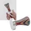 Colorful Wood Coffee Flat Tamper Stainless Steel Base Powder Hammer