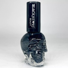 Hot Topic New Hot Topic Blackheart Skull Nail Polish - Black Sparkle 0.4 fl oz
