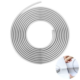 YIJINSHENG Car Door Edge Guards Chrome Silver Universal U Shape Moulding Trim Strip Automotive Guard Door Protector Decorative for Sedans, Trucks, SUV, ATV (32FT, Silver)