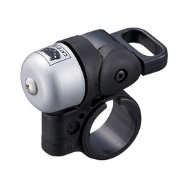 CatEye Oh-1500 Nido Bell Silver Bike Bell Bicycle Bell with Loud Crisp Clear Sound, Road and Mountain Bike Bell Adults Kids