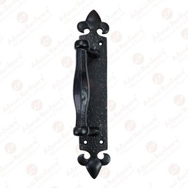 Adonai Hardware "Achaz Aluminium Door Pull with Back Plate (2, Black Powder Coated)