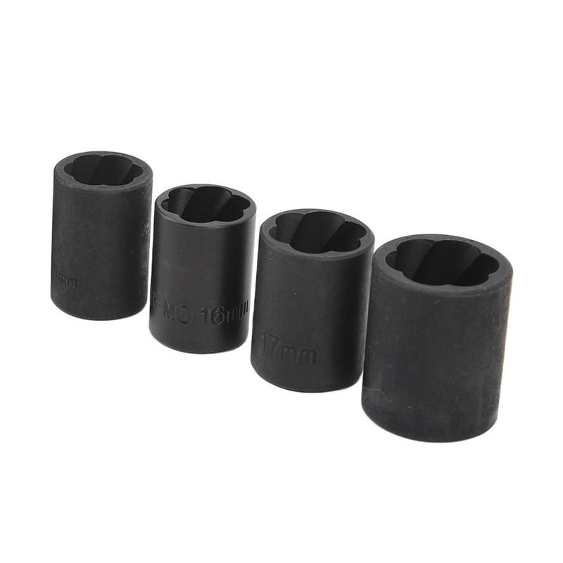 10PCS Twist Impact Socket with 8mm Straight Rod 3/8in Drive