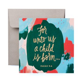 American Greetings A Child is Born Religious Christmas Greeting Card