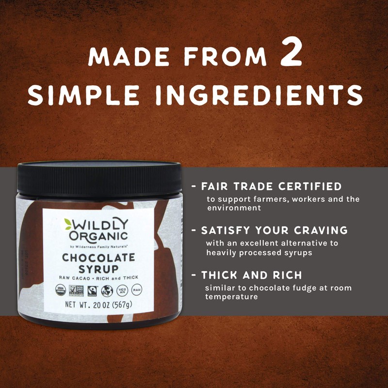 Wildly Organic Chocolate Syrup 20 Oz - Organic, Dairy-Free, Fair