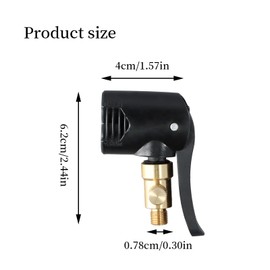 Tire Air Chucks, Tyre Inflator Connector, Tyre Valve Adapter, Tyre Inflator Adaptor, Threaded Nozzle Made of Brass, Suitable for 8mm Diameter Hose, Garage and Industrial Air Pipeline System