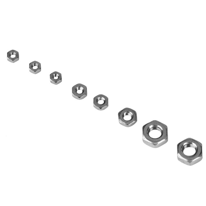 Pack of 140 Hexagon Nuts M1/M1.2/M1.4/M1.6/M2/M2.5/M3 M1.4 Nut Thread Stainless