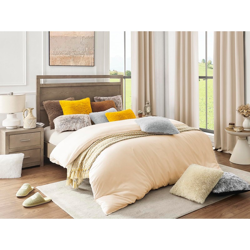 NordECO HOME Decorative Cushion Covers, Cuddly, Fluffy, Soft, Plush, Artificial