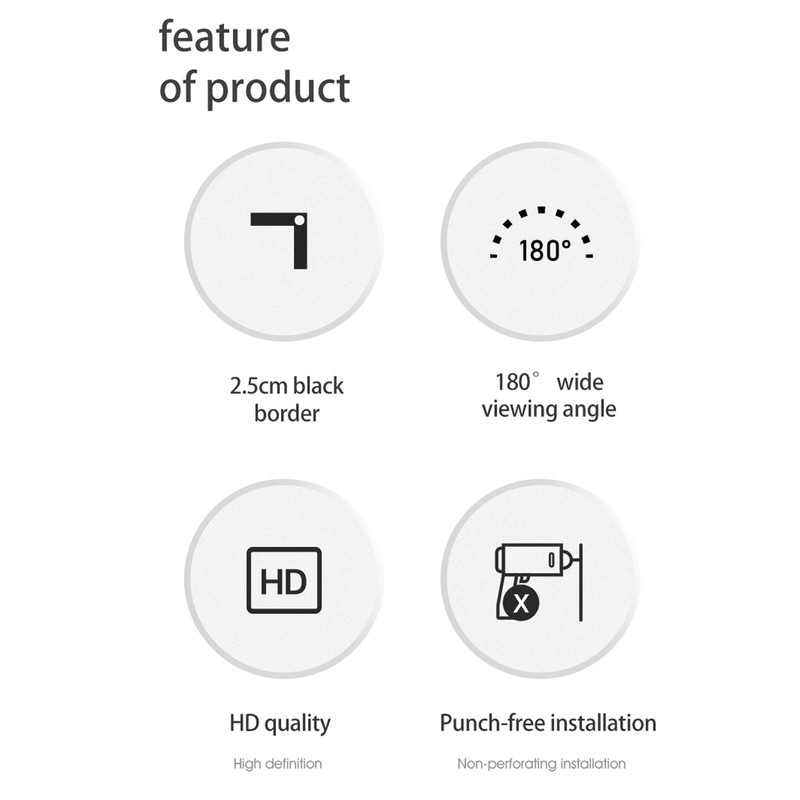 84inch Projector Screen 16:9 HD Projection Screen with Hook for