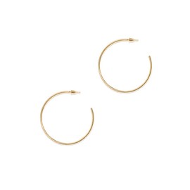 Large Gold Hoop Earrings for Women - Plated Gold 40mm Lightweight Thin Hoop Earrings (Gold, 40)