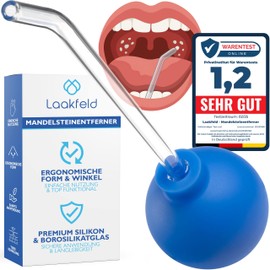 LAAKFELD Almond Stone Remover - Effective Almond Stones Removal with Cupping Glass - Tonsil Stone Remover - Almond Stone Remover Sucker