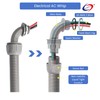 Electrical AC Whip Assembly -1/2" x 4ft Non-Metallic Liquid Tight