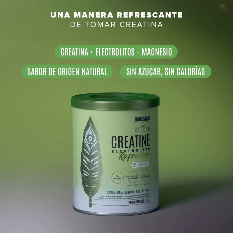 Creatina Monohidratada Birdman Refresher Electrolyte 300 Gr Lemon Twist