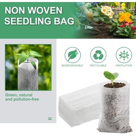 Macetas Crecen - Bolsas para Plántulas de Plantas Bolsas para Viveros No Tejidas Biodegradables para Plantación Ecológicas (Verde)