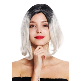 WIG ME UP - GFW3131A Women's Wig Short Bob Longbob Middle Parting Ombre Black Grey