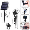 T-SUNUS Solar Garden Spotlight White Outdoor, 4-in-1 Solar Spot Lights