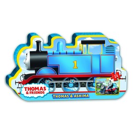 Ravensburger Thomas & Friends: Thomas & Ashima in Train Shaped Box Floor Puzzle 24 Piece Jigsaw Puzzle for Kids – Every Piece is Unique, Pieces Fit Together Perfectly
