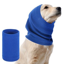 Ear Protection Dog Earmuffs for Dogs Tube Scarf for Neck Hoodies for Cats Dogs Anxiety Relief and Soothing Dog Ears Reduces Noise Blue L