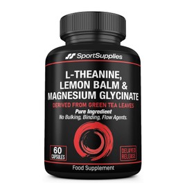 L-Theanine Green Tea Extract with Added Lemon Balm Extract and Chelated Magnesium Glycinate - Derived from Green Tea Leaves - Sleep & Relaxation Support - Mental Clarity