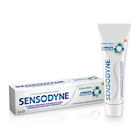 Sensodyne Sensitivity Toothpaste for Sensitive Teeth, Complete Protection, Extra Fresh, 3.4 ounce