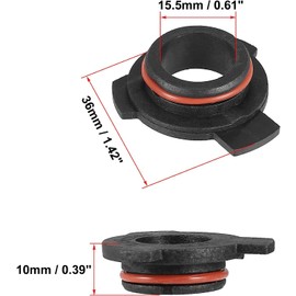 Edinstry Black Universal 2pcs 9012 HIR2 LED Car Headlight Adapter Base Bulb Sockets Retainer Holder