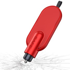 KACEPAR Emergency Escape Tool, 2-in-1 Car Safety Hammer, Auto Car Window Glass Hammer Breaker, Seat Belt Cutter Escape - Gray