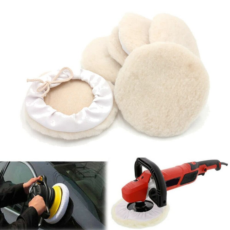 6pcs 7-inch Buffing Pads Car Bonnet Buffing Waxing Pad Kit