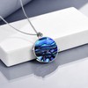 tar Moon Necklace Sterling Silver Galaxy Space Saturn Pendant Abalone