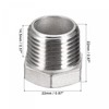 sourcing map Reducer Hex Bushing, 1/2 PT Male to 1/4