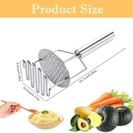 Potato Masher Double Layer Potato Masher Stainless Steel Masher for Making Mashed Potatoes Potato Double Layer Masher for Mashing Potatoes Sweet Potatoes Cheese Carrots